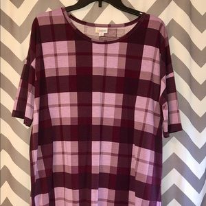LulaRoe Irma - Medium - Purple Plaid